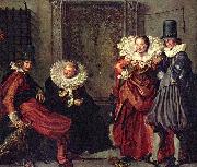 Willem Pieterszoon Buytewech Dignified couples courting painting